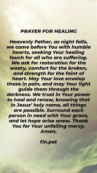 Prayer for healing