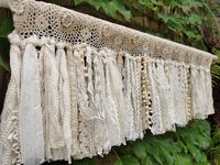 Aangepaste Shabby Lace gordijn Hand Haak Kant Keuken Valance - Etsy Nederland