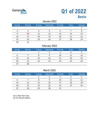 Free quarterly calendar for Benin with holidays. Holiday calendars in PDF, Word, and Excel are printable and easy to customize.