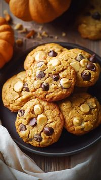 Indulge in the cozy flavors of fall with these irresistible Pumpkin Chocolate Chip Cookies! Soft, chewy, and packed with warm pumpkin spices and melty chocolate chips, they're perfect for satisfying your autumn sweet tooth. Whether you're baking for a festive gathering or simply craving a seasonal treat, these cookies are sure to be a hit! 🍪🍂🏞 #PumpkinSeason #ChocolateChipMagic #FallBaking