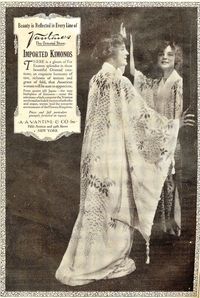 early 20th century ad, in New York, for kimonos