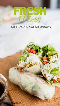 healthy, fresh and so easy! This salad wraps require almost no cooking and are a fun way to eat your veggies.