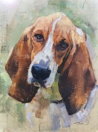 Pet Portrait Demonstration Painting • Indiana Painting Workshop • 12"x16" • Oil on Linen • 90 Minutes • SOLD