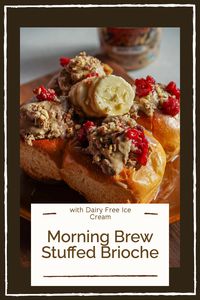 Dairy Free Ice Cream Morning Brew Stuffed Brioche.