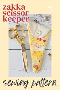 The Zakka Scissor Keeper is available in two sizes to suit a range of different sized scissors. I used a variety of small scale retro prints in yellow, red, blue and green for my scissor keepers. They are a great way to protect your scissors, particularly when you are taking them to sewing retreat or lesson. They can be used to store your rotary cutter or other sewing tools.