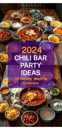 Chili bar parties are taking 2024 by storm, and we've got the scoop on how to throw the best one yet! Our 13 finger-licking ideas will transform your gathering into a chili lover's paradise. From DIY toppings stations to themed decor, we'll show you how to make your chili bar the hottest ticket in town. Don't let your friends have all the fun – check out these amazing ideas and start planning your chili bar party today!