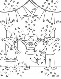 Help keep the kids entertained on New Year's Eve or New Year's Day with these New Year coloring pages. All pages can be printed from home. 100% FREE!