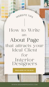 As an interior designer, your website tells a story. But what happens when your 'About' page is not shining as brightly as your designs? Dive into this insightful guide that unveils the secrets of crafting an 'About' page that not only speaks your truth, but also resonates deeply with your ideal clients. Learn how to represent your unique style and values while effectively engaging potential clients.