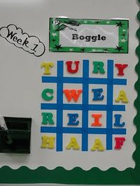 Boggle Mini-Board using magnetic letters = genius!