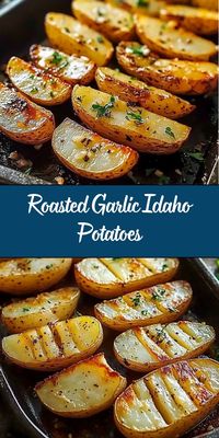 Roasted Garlic Idaho Potatoes are crispy on the outside, fluffy on the inside, and bursting with savory garlic flavor. This classic side dish is perfect for holiday dinners, weeknight meals, or any occasion that calls for comforting potatoes.