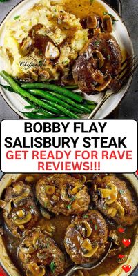 Try Bobby Flay's Salisbury Steak Recipe with Mushroom Gravy for a gourmet twist on a classic dish. Savory steaks smothered in rich mushroom gravy promise a flavorful dinner experience.