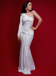 The Athena Dress in White Viscose Jersey – KRASNOVA