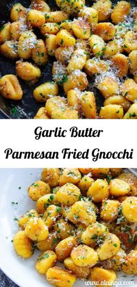 This Garlic Butter Parmesan Fried Gnocchi is such an easy and flavorful dish. It’s ready in only 15 minutes and you only need a handful of ingredients to make this into the perfect weeknight dinner for 2 or an amazing appetizer for 4.