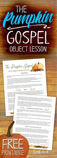 Pumpkin Gospel free printable