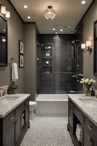 Small master bath ideas to maximize space! Boost functionality with clever storage solutions, modern fixtures, and stylish decor. Get inspired and create your dream oasis! Click to explore 20 genius ideas to transform your tiny bathroom