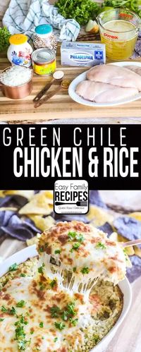 Green Chile Chicken and Rice · Easy Family Recipes