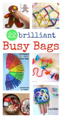 easy busy bag ideas for babies, toddler busy bags, quiet time ideas for kids