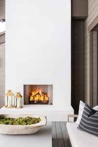 Mountain Chic Meets Modern Farmhouse in a Rustic Refined Retreat. #fireplace