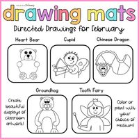 You will love this bundle of weekly directed drawings for February! Teach and build drawing skills and following directions with these versatile printable directed drawing and writing activities for the month of February. February's 5 directed drawings include a heart bear, groundhog, Chinese dragon, tooth fairy, and Cupid. These make the perfect companions for your winter, Groundhog's Day, Valentine's Day, and Chinese New Year celebrations and lessons. Are you tired of searching for kid-friendl