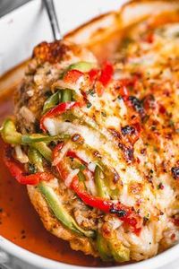 Fajita Chicken Casserole - #chicken #casserole #recipe #eatwell101 - Packed with flavor and so quick to throw together! This chicken fajita casserole is delicious as it is nutritious. - #recipe by #eatwell101