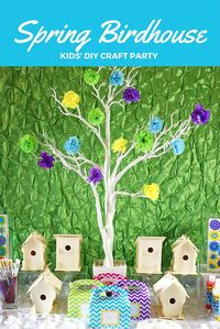 We made it through winter, and that deserves a celebration! Tonya Coleman from @SoireeEventDesign decided to host a DIY craft party for her kids and their friends to celebrate the coming of spring. Check out her birdhouse-themed party on our blog. #party #DIY