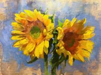 Floral Painting Demonstration • Conroe Art League Painting Workshop • Oil on Linen • 9” x 12” • 2 Hours • SOLD