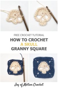 Want to crochet a skull granny square for Halloween? You're in luck, because here's an amazing step-by-step skull granny square tutorial. In this crochet tutorial you will learn how to crochet a skull granny square. This skull granny square is a fun Halloween themed alternative to the classic granny square and great if you like everything related to granny squares.