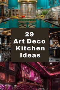 Elevate your kitchen with the elegance of Art Deco! Explore these 29 ideas that mix luxury with modern flair—think sleek cabinets, geometric details, and stunning accents. Perfect for a chic and sophisticated home makeover!