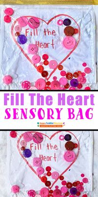 Fill the Heart Sensory Bag for Toddlers & Preschoolers - HAPPY TODDLER PLAYTIME