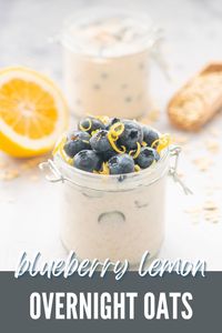 These blueberry overnight oats are creamy yet refreshing with a hint of lemon, with the goodness of whole grains, protein and fruit they are a lovely make ahead breakfast.