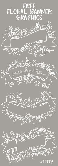 Free Floral Banner Graphics- Set of 4-CU ok! - Free Pretty Things For You