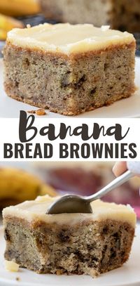 Easy Banana Bread Brownies | 100K Recipes