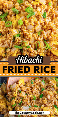 This Hibachi Fried Rice recipe is super simple and full of all that flavor you get from your favorite hibachi restaurant. It’s fast, versatile and most importantly – yummy!