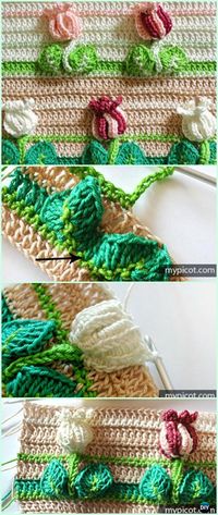 Crochet Textured Tulip Stitch Free Pattern - Crochet Flower Stitch Free Patterns