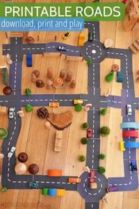 Looking for a quick and easy way to make playtime more fun? Try these awesome Printable Roads. Simply print and create a fun town for your son to drive his favorite Hot Wheels through!