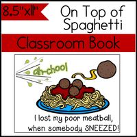 This book is my adaptation of the classic campfire song, On Top of Spaghetti. Simply print and bind to create a book for your classroom.     Please note, if you purchase the story retell activities bundle, this book is included as a bonus!