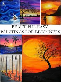 40 Easy Landscape Painting Ideas for Beginners, Easy Acrylic Painting – Art Painting Canvas