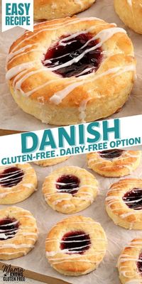 An easy recipe for gluten-free Danish. This gluten-free breakfast recipe also has a dairy-free option.