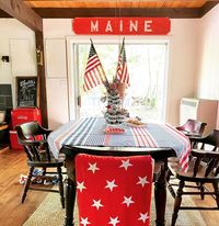 Happy 4th of July 🇺🇸 from the cabin #thecabin #usa🇺🇸 #usa #4thofjuly #redwhiteandblue #lakelife #lakelifeisthebestlife #maine…