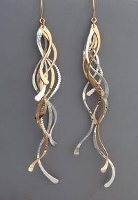 Extra long sterling silver and gold filled feather by rachelwilder