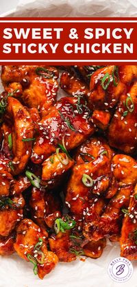 Sweet & Spicy Sticky Chicken l Belly Full