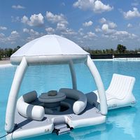 New Design  Summer Water Inflatable Floating Island Dock Inflatable Floating Leisure Platform With