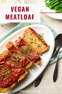 This hearty vegan meatloaf is made from a base of seasoned chickpeas, veggies and savory seasonings, all topped with a flavorful maple glaze. It's not quite a classic meatloaf. It's better.