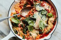 Cheesy Baked Orzo With Marinara Recipe