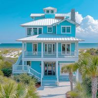 3+ Bright and Inviting Exterior Color Combinations with Turquoise and Alabaster White • 333+ Images • [ArtFacade]