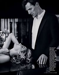 noirfacade: Cocktail Hour | Lydia Hearst, Benedict Cumberbatch by Jonty Davies for Marie Claire UK December 2010