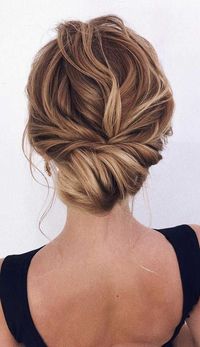 simple french twist low bun wedding hairstyles for medium and short hair