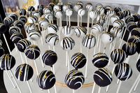 Black White and Gold Cake Pops By Simply Sweet Creations (www.simplysweetonline.com)