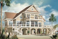 Beach house plan 23-854. This floor plan design is 4959 sq ft and features 4 bedrooms and 3.5 bathrooms.