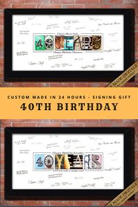 40th birthday gift for man, 40th birthday decoration for men, 40th birthday party decoration for men 40th birthday man, 40th birthday gift ideas, Personalized Gift for Birthday, Unique Party Idea Guest Book